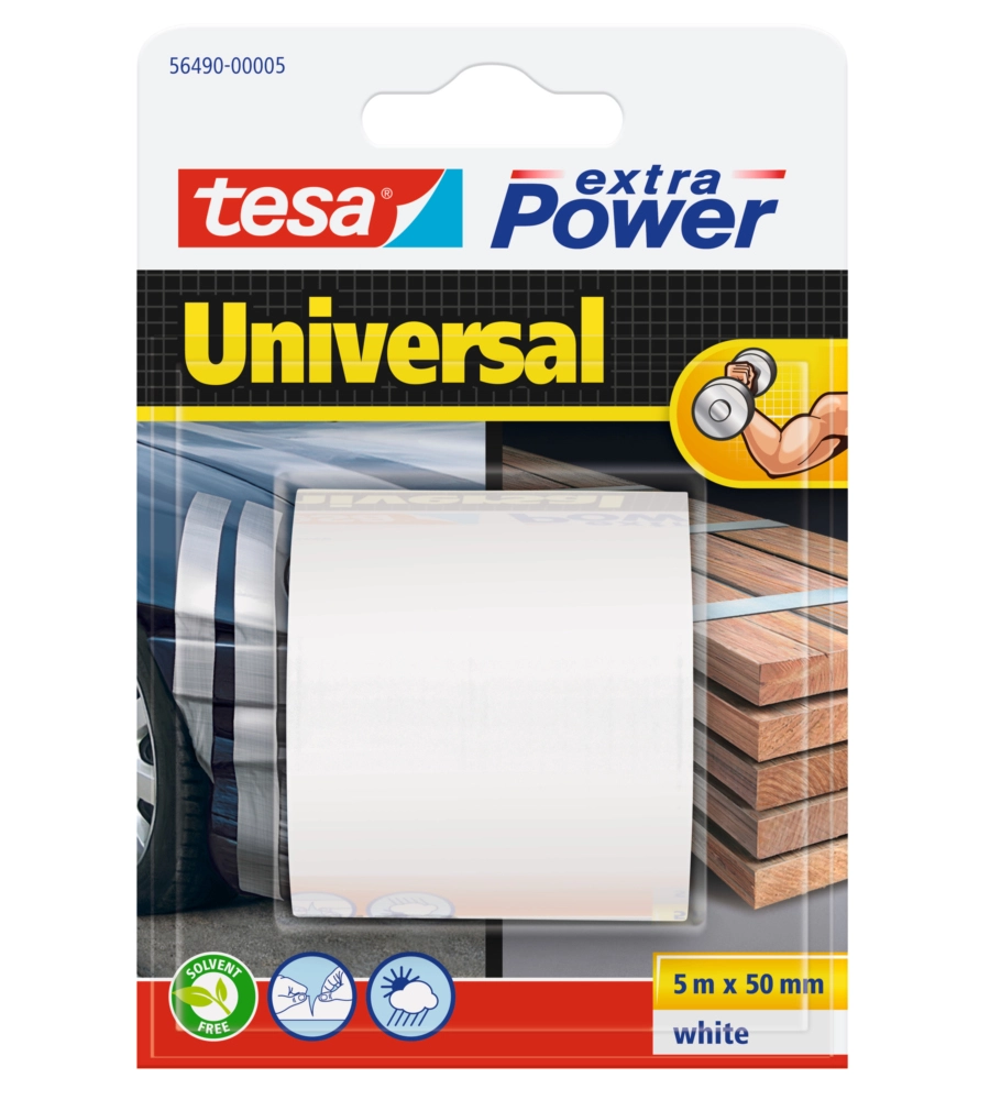 NASTRO ADESIVO "EXTRA POWER" COLORE BIANCO, 5 MT X 50 MM - TESA